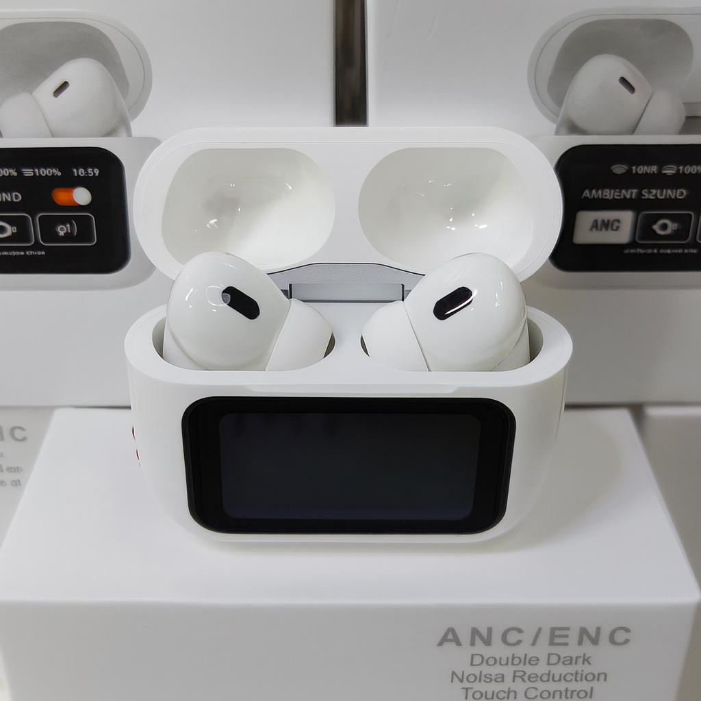 Earbuds A9 Pro com Ecrã e Cancelamento de Ruído