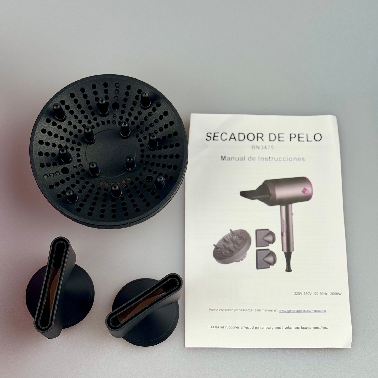 Secador de Cabelo Profissional Iónico com Difusor