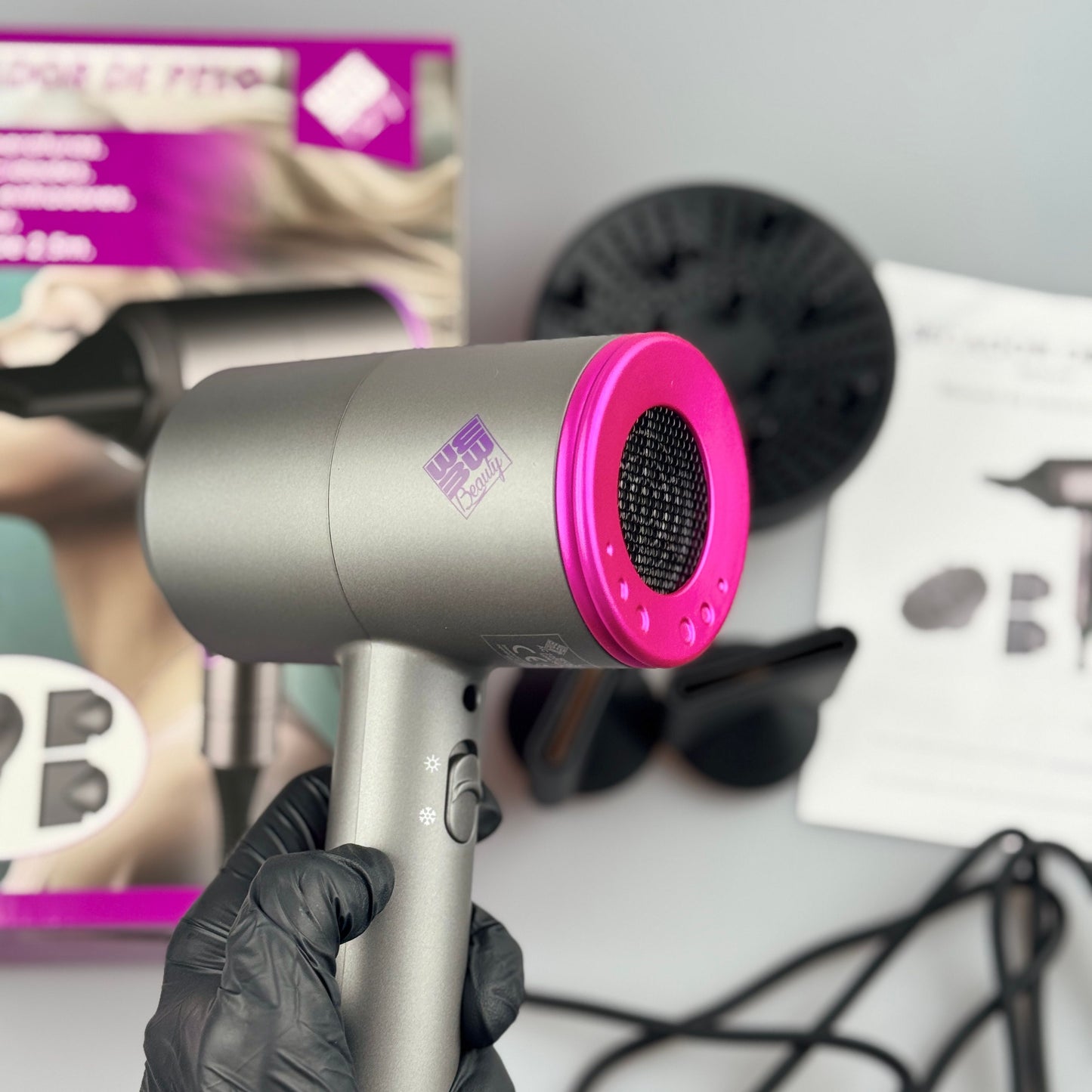 Secador de Cabelo Profissional Iónico com Difusor