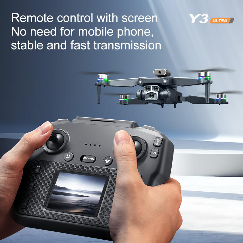 Drone Y3 Ultra com Controlo Remoto e Ecrã Integrado – Inovação, Diversão e Controlo Total