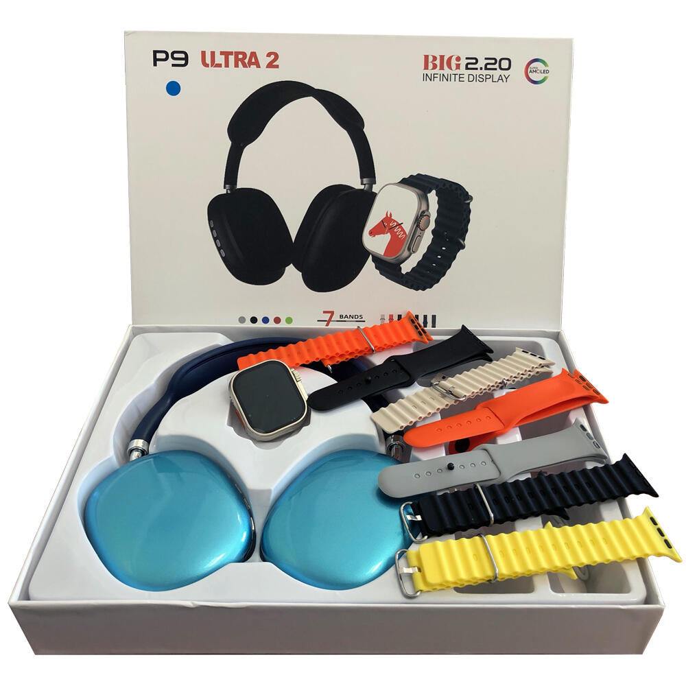 Pack P9 Ultra 2 - Headphones + Smartwatch HD