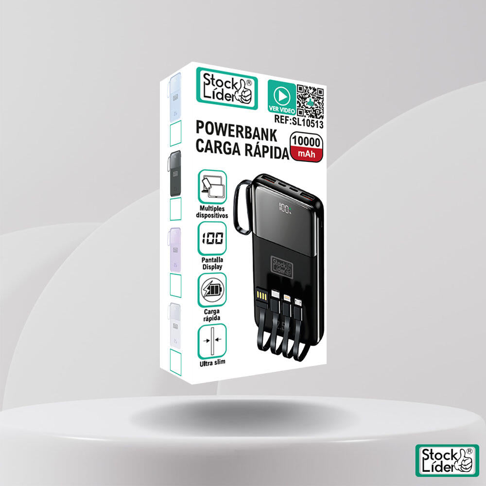 Powerbank 10.000mAh Carga Rápida