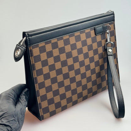 Bolsa Clutch Masculina - Padrão Xadrez Clássico
