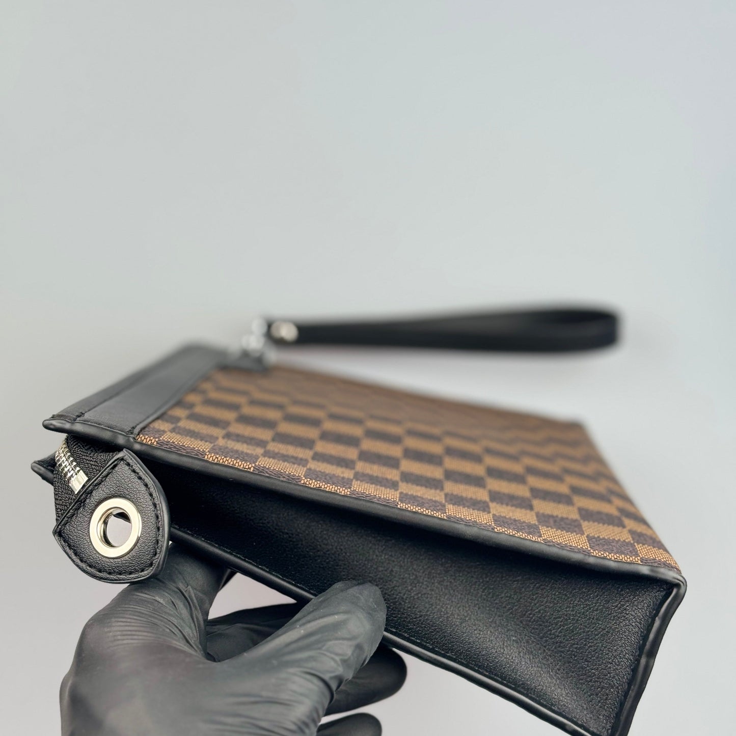 Bolsa Clutch Masculina - Padrão Xadrez Clássico