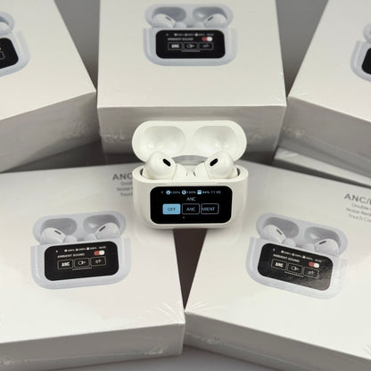 Earbuds A9 Pro com Ecrã e Cancelamento de Ruído