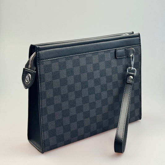 Bolsa Clutch Masculina - Padrão Xadrez Clássico