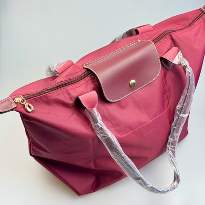 Mala Dobrável Parisienne – Nylon Resistente e Alças em Pele Sintética