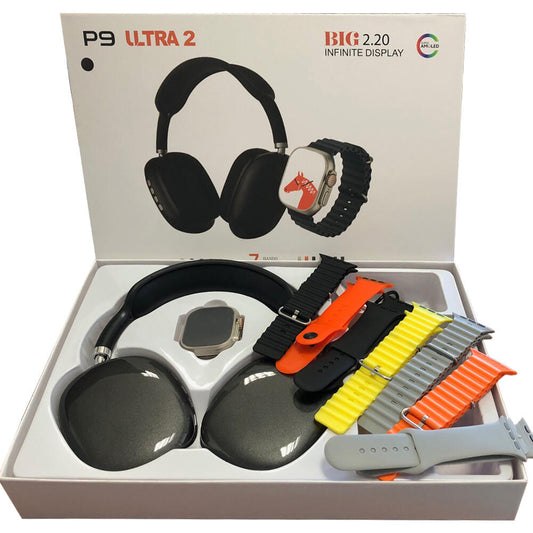 Pack P9 Ultra 2 - Headphones + Smartwatch HD