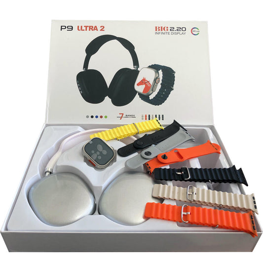 Pack P9 Ultra 2 - Headphones + Smartwatch HD
