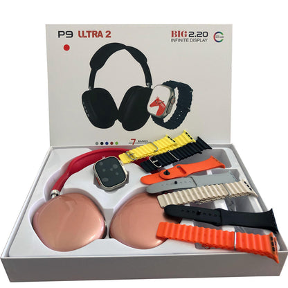 Pack P9 Ultra 2 - Headphones + Smartwatch HD